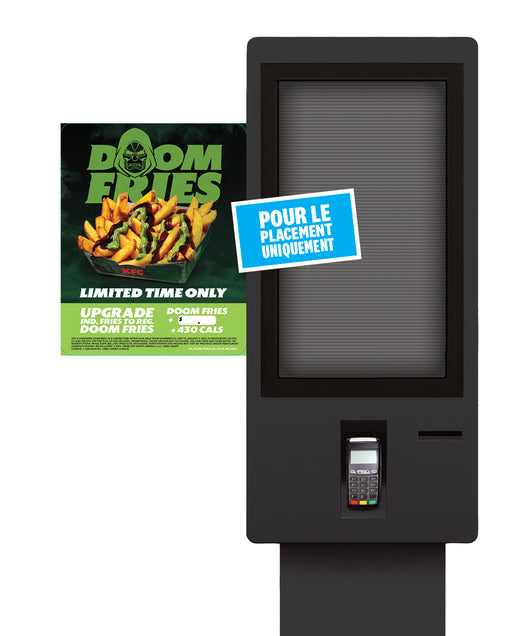 W9 - DOOM  FRIES UPGRADE Kiosk Sign - French