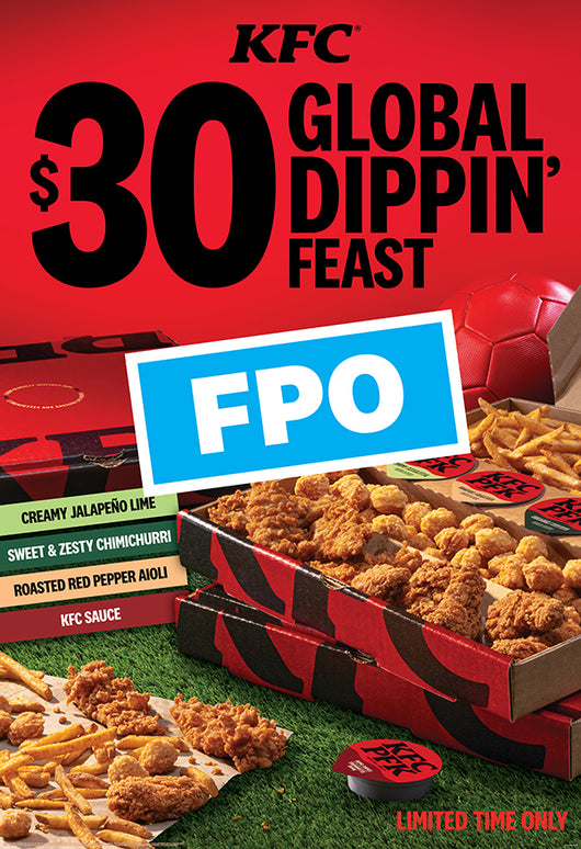 W5 - $30 Global Dippin’ Feast, Pole Sign 3