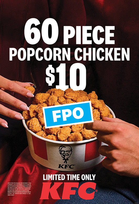 W9 - 60pc Popcorn Chicken Pole Sign 2