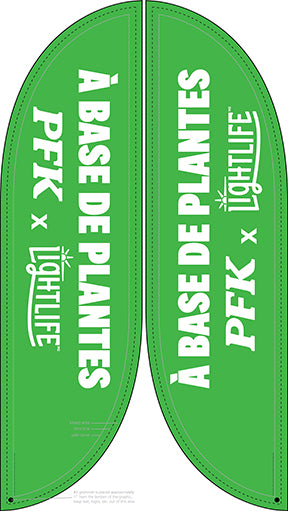 Plant Based Feather Flag - French