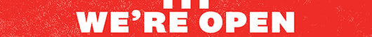 We're Open Banner (English)