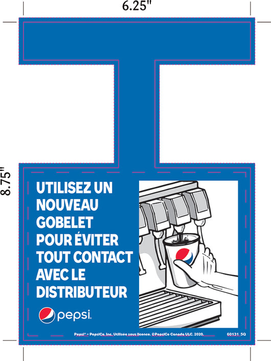 Beverage Station Sign/Wobbler - French