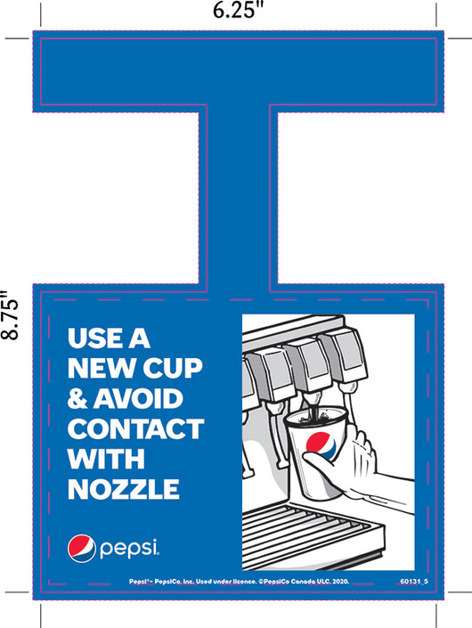 Beverage Station Sign/Wobbler - English