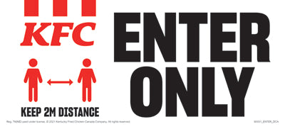 Enter Only / No Exit Cling - English