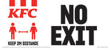 Enter Only / No Exit Cling - English
