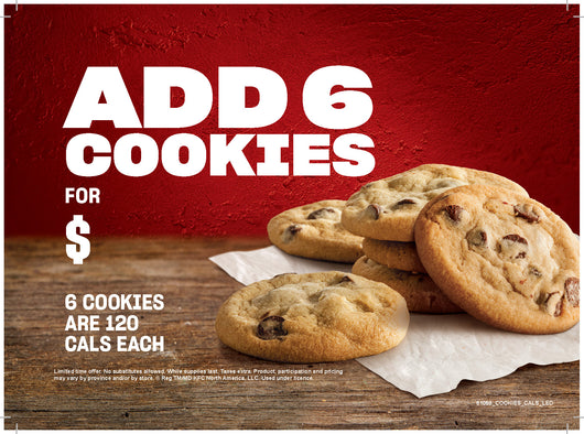 Add 6 Cookies LED - Ontario Calories