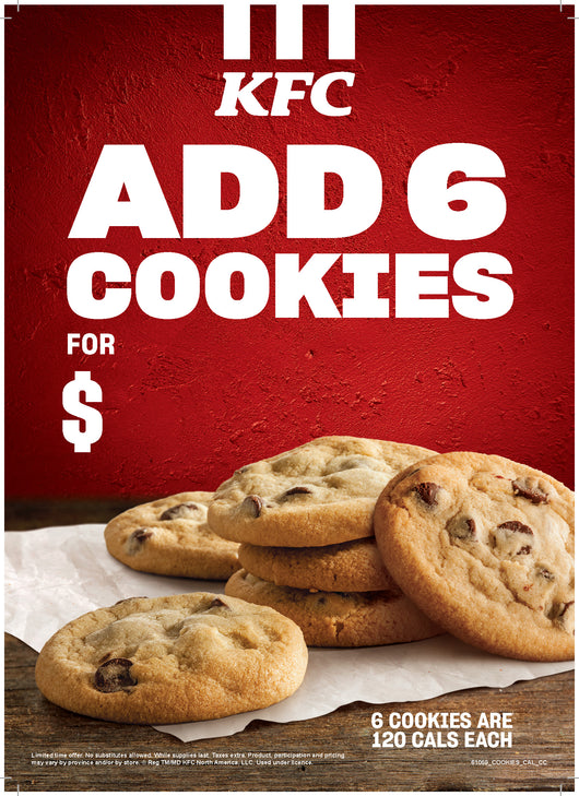 Add 6 Cookies Counter Card - Ontario Calories