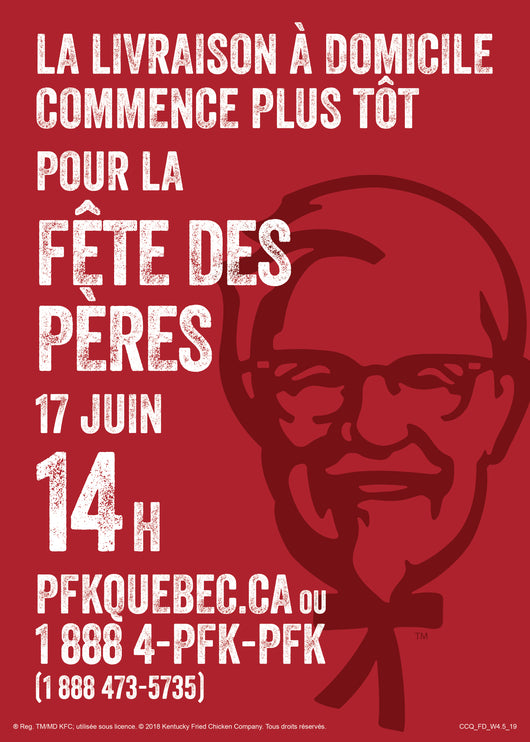 FÊTE DES PÈRES CARTE DE COMPTOIR