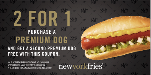 G - 2 for 1 Premium Hotdog
