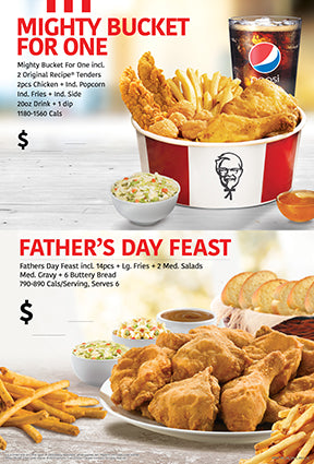 Father's Day ORT Drive Thru Menu Panel with Calories (EVERBRITE size)