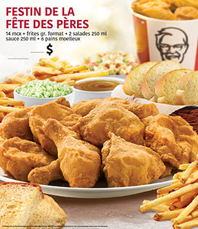 FÊTE DES PÈRES PANNEAU D'AFFICHAGE DU MENU