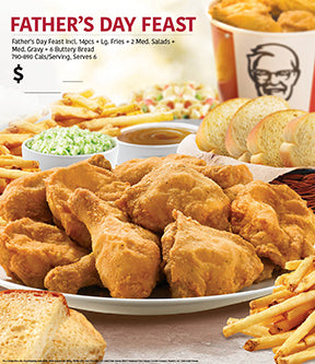Father's Day Menu Panel with Calories