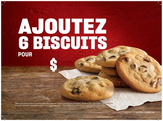 Add 6 Cookies LED - French