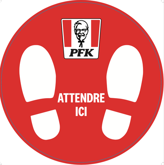 Social Distancing Floor Markers (QSDFD)  - French