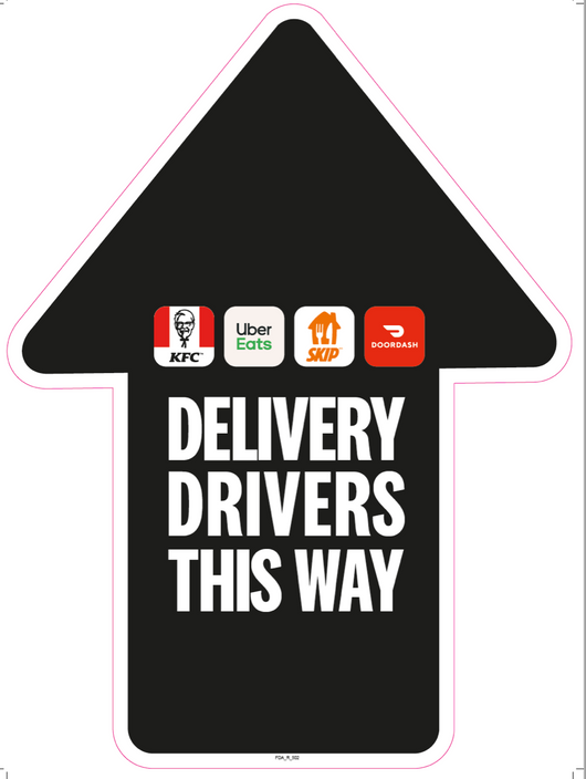 Delivery Drivers Directional Floor Markers (English)