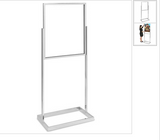 Stanchion Sign Holder and "Seating Area Closed" Poster - English